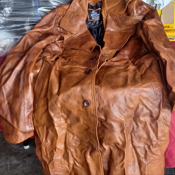 Ben Affleck Batman Vs Superman Brown Leather Trench Coats. - Picture 5 of 6